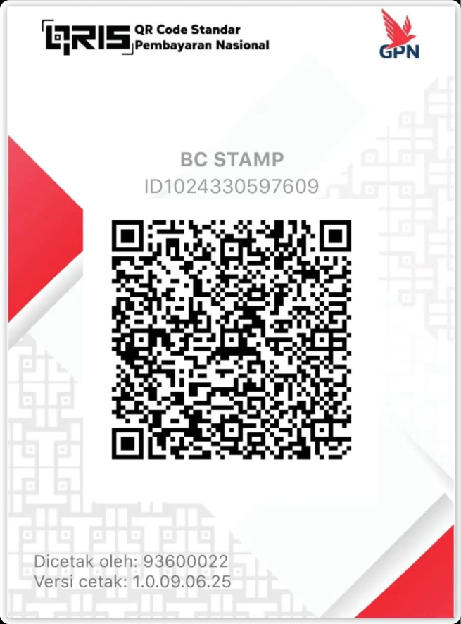 QRIS Pembayaran BC STAMP